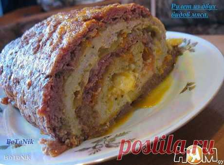 Рулет из двух видов мяса - Рецепты, блюда - Ням.ру