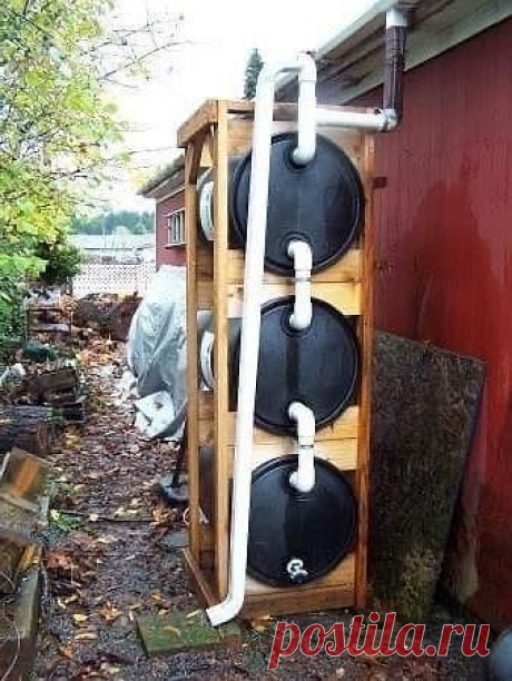Классная конструкция для сбора дождевой воды