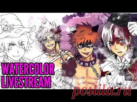 Boku No Hero Academia Halloween Edition 【WATERCOLOR LIVE STREAM】
