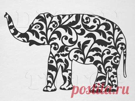 Elephant SVG, elephant nursery decor, elephant wall decor, wall art, wall decal, elephant stencil, elephant t shirt, elephant stickers Vector image of a flower elephant, SVG, DXF, PNG, AI ,CDR, PDF, print and cut files for tattoo design, t-shirt design, sticker, wall decor, scroll saw, car decal, embroidery pattern. Digital template/stencil files for use with Silhouette, Cricut and other Vinyl Cutters and printing