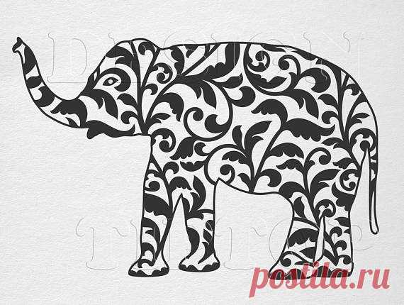 Elephant SVG, elephant nursery decor, elephant wall decor, wall art, wall decal, elephant stencil, elephant t shirt, elephant stickers Vector image of a flower elephant, SVG, DXF, PNG, AI ,CDR, PDF, print and cut files for tattoo design, t-shirt design, sticker, wall decor, scroll saw, car decal, embroidery pattern. Digital template/stencil files for use with Silhouette, Cricut and other Vinyl Cutters and printing