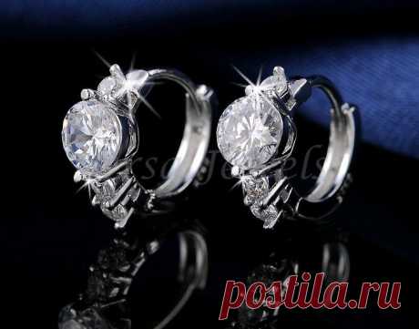 Орса 925 чистое серебро серьги 0.75ct в форме сердца и стрелы сократить циркон кристалл женщины серьги серебро OE107 купить на AliExpress