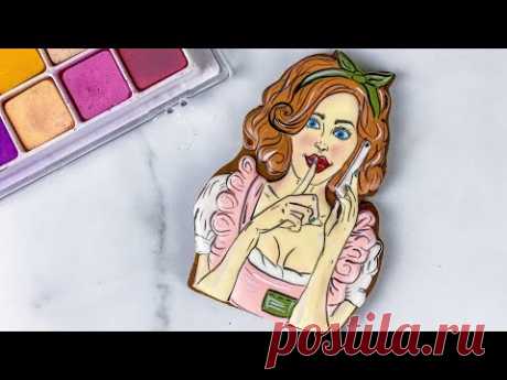 Имбирные пряники: Мастер-класс : Девушка ПОП-АРТ /How to decorate Cookies Pop Art Girl