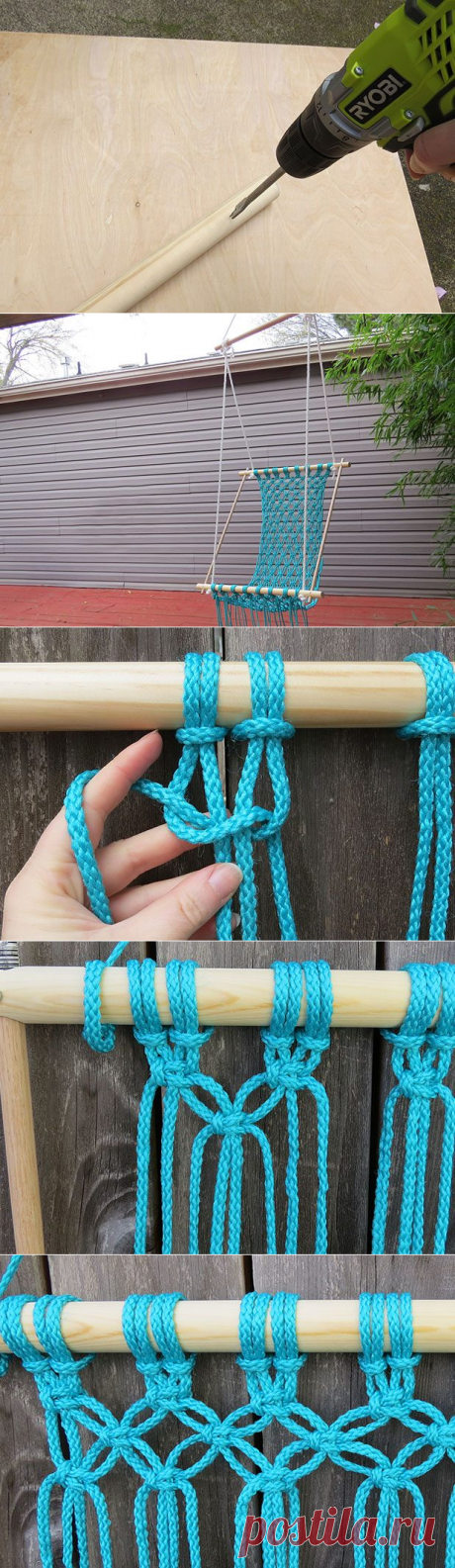 Плетеный гамак для дачи или балкона — Сделай сам, идеи для творчества - DIY Ideas