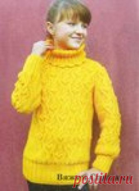 Солнечный пуловер для девочки