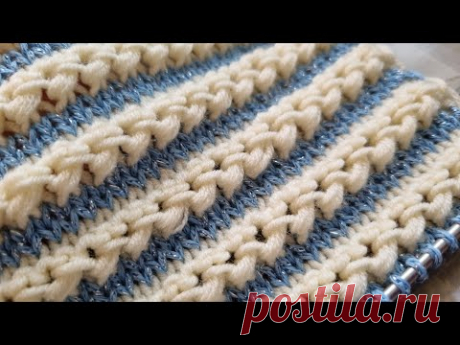 Узор нежный, объёмный как облака❤️🧶knitting pattern.