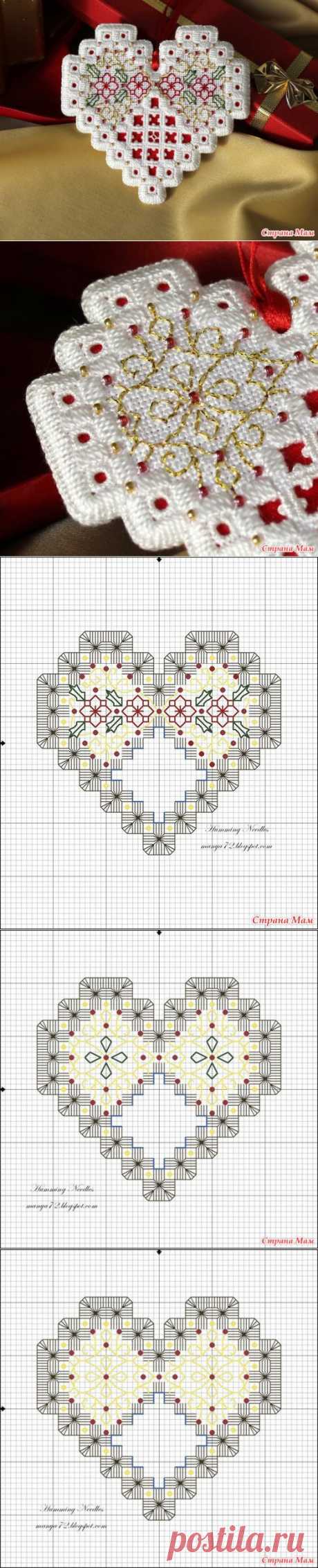 Рождественское сердечко (хардангер) - Бискорню и другие &quot;кривульки&quot; - Страна Мам