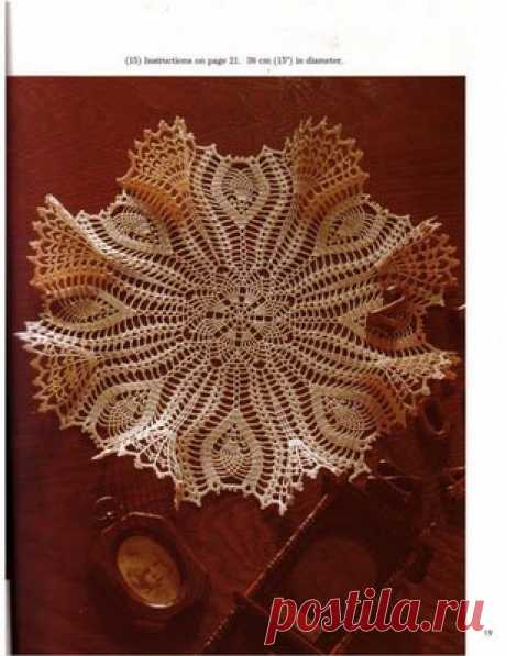 Pineapple Lace 1987 Салфетки, дорожки, скатерти с ананасовыми узорами