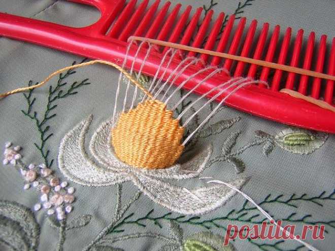 Милые сердцу штучки: Декоративные приемы вышивки: Comb Embroidery (Вышивка на расческе)