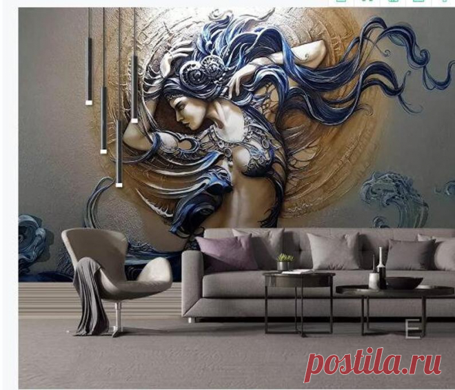 Custom Mural Wallpaper For Walls 3D Stereoscopic Embossed | Etsy
