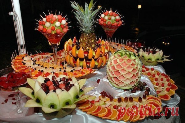 Нарезка фруктов на праздничный стол в домашних условиях. 80 фото