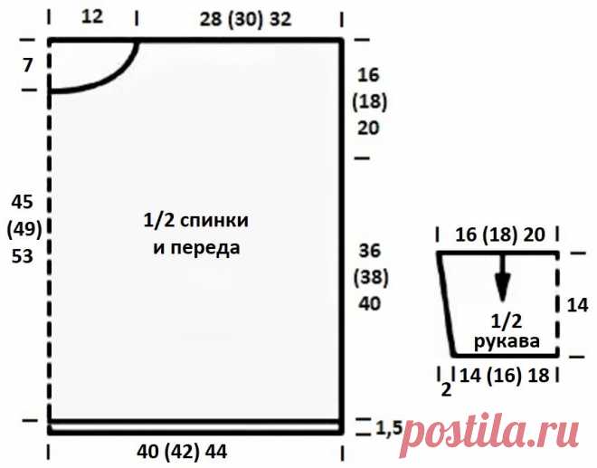 Красивый летний джемпер, связанный сетчатым узором (описание, до 56 разм.) | Идеи рукоделия | Яндекс Дзен