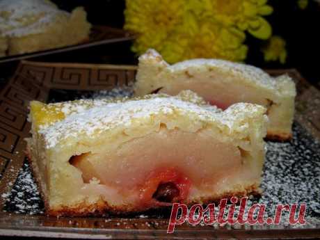 Творожный пирог с яблоками