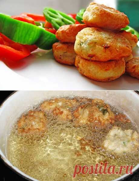 РЫБНЫЕ ПОНЧИКИ !!!  *Отв/рыба 200г -в мясорубку; гор/карт/пюре 200г, яйцо 2шт, растоп/слив/масло 20г, тёрт/сыр 50г, манка 3сл, сода, соль, перец, зелень -стоит 30мин, чтобя манка размякла. *В сковороду: обжарь с закрытой крышкой.
