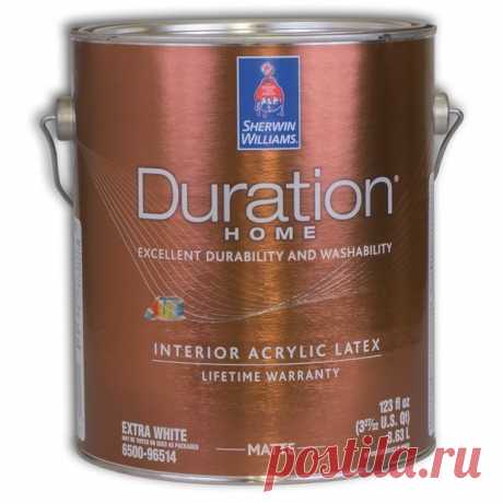 Краска для стен Sherwin Williams Duration Home Interior Matte Латексная матовая краска для внутренних работ

	стойкая к мытью, царапинам, повреждениям
	очень гладкое и ровное покрытие
	низкий уровень VOC
	слабый запах
	проста в применении
	содержит вещества, которые замедляют размножение микробов на поверхности
