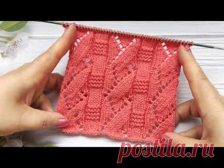 Lace Stitch Knit Pattern | Ajourmuster stricken | Punto Traforato ai ferri | Point Ajouré au Tricot