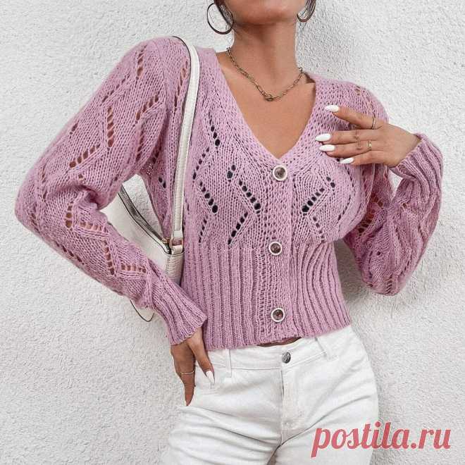 Ажурные зигзаги и лицевая гладь. Пять моделей на весну с простыми узорами. Схемы | Вяжем вместе!... Продолжая готовиться к весеннему сезону, сегодня предлагаю пять моделей на выбор, — пять моделей с простыми ажурными узорами в виде зигзага, которые однозначно впишутся в ваш весенний гардероб.