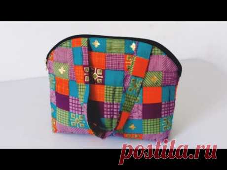 New design Handbag  cutting and stitching at home // shopping bag / clothes bag / grocery bag making
