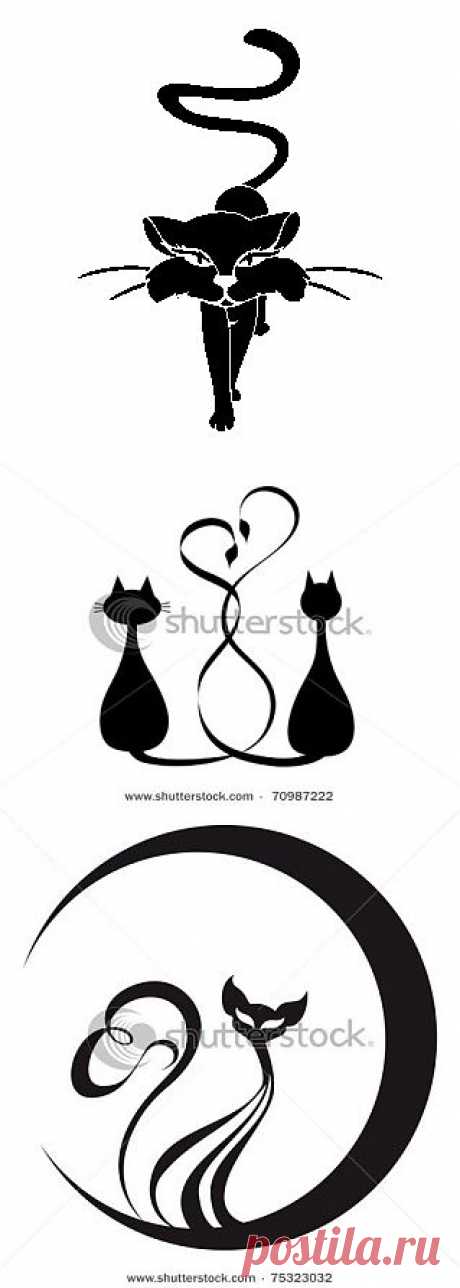 Кошки. Трафареты.