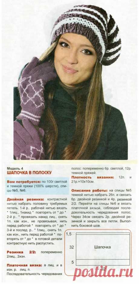 Шапочка в полоску