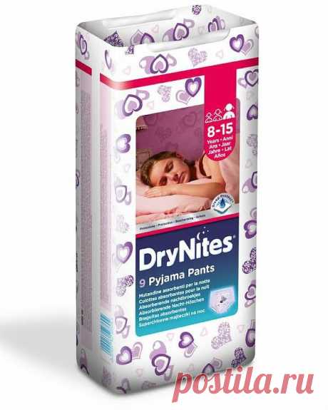 Трусики-подгузники DryNites 8-15 (27-57 кг) 9 шт. для девочки Хаггис (Huggies)