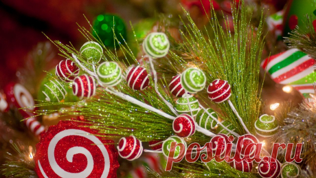Wallpaper branch, decorative, toys, glitter, new year, holiday hd, picture, image