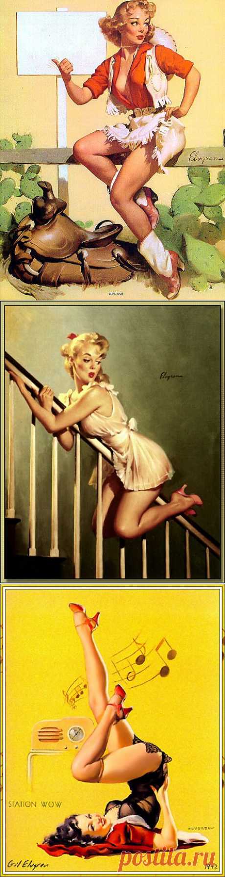 Gil Elvgren (489 работ)

Джил Элвгрен — американский художник и иллюстратор в стиле пинап. Уроженец Сент-Пола, выпускник Американской Академии Искусств. 

Родился: 15 марта 1914 г., Сент-Пол, Миннесота, Соединённые Штаты Америки

Умер: 29 февраля 1980 г.