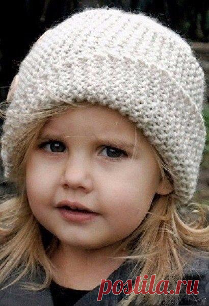 Вязание шляпки для девочки спицами возраст 5-8 лет | Вязана.ru
