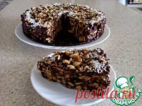 Шоколадный торт из печенья без выпечки - кулинарный рецепт