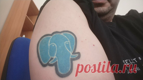 Couldn't make to the #pgdayams but I got my #PostgreSQL #tattoo as well (yes it's permanent) 🙃🙃