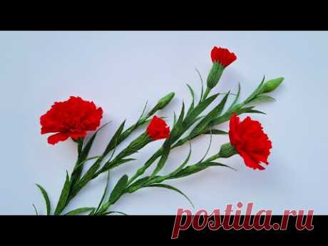 How To Make Carnation Paper Flower #2 / Paper Flower / Góc nhỏ Handmade