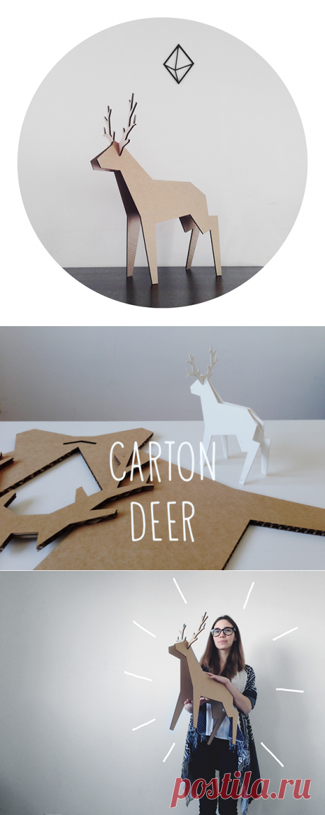 Carton deer on Behance