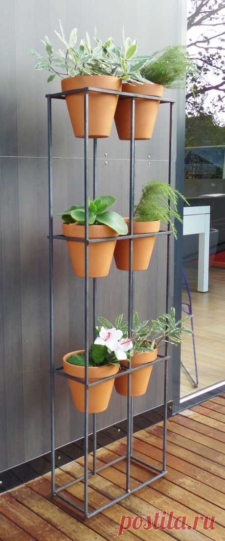 (300) Vertical garden. Handmade steel frame with six by IndustriaMetal (but only ships within Australia) | gardening