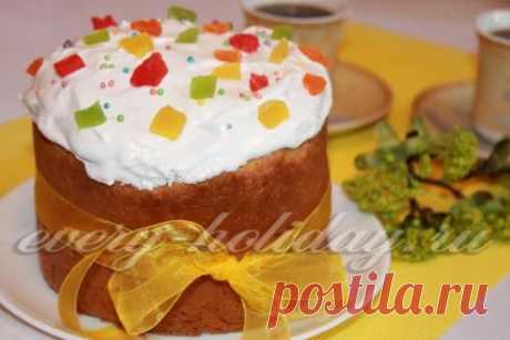 Пасхальный кулич с цукатами и изюмом