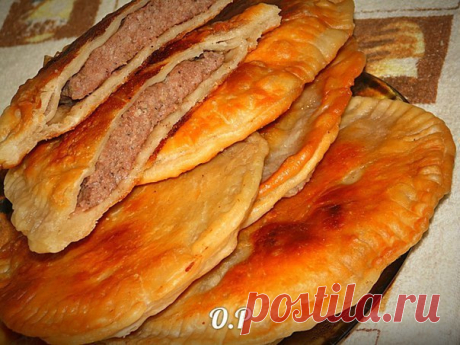 Лепёшки на пивном тесте с мясом — сочно и очень вкусно