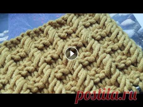 Вяжем объёмный клетчатый узор спицами ☕ knitting pattern. Вяжем объёмный клетчатый узор спицами ☕ knitting pattern....