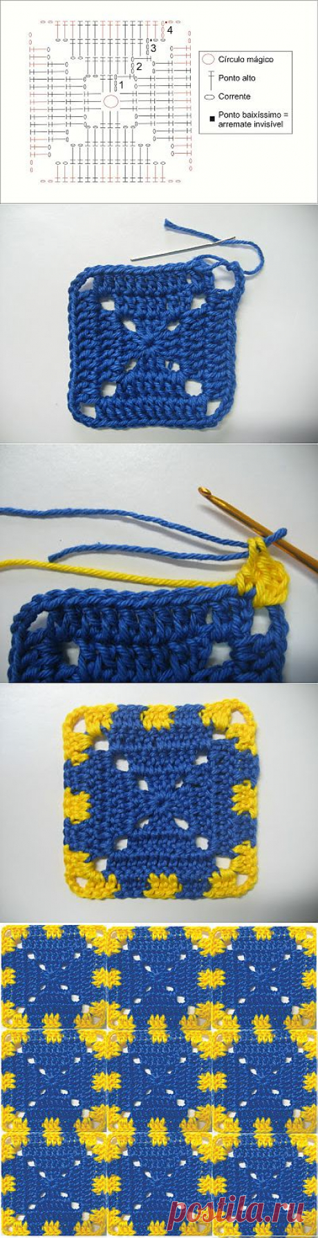 Aprendiz de Crocheteiras: Jacquard de Crochê - Ganhe Mais Círculo
