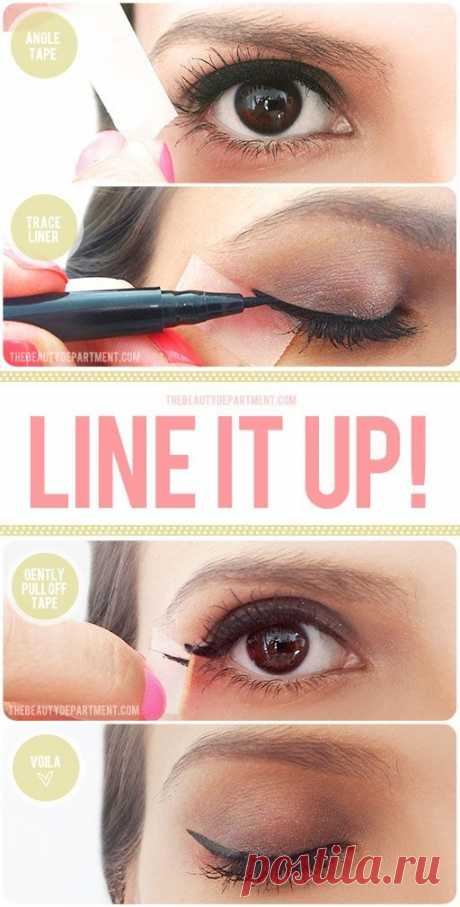 How to get perfect cat eye eyeliner! Guidance tape for winged liner
