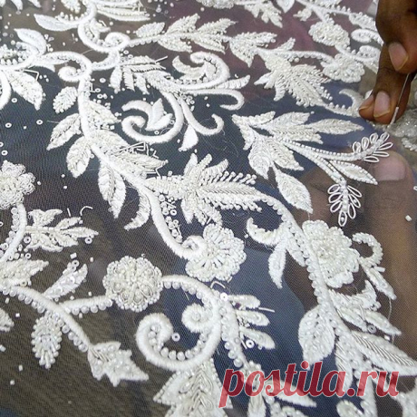 White delight in the making #handembroidery #tambour #beading #weddingdress #embellished #bridal #fashion #couture #artisan #madebyhand #embroidery #design #artisanal #wedding #gown #craftsmanship #madetomeasure #dressmaking #heirloom #style #trueluxury