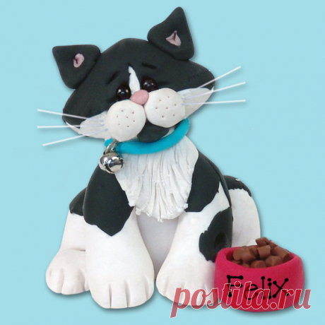 Black & White Tuxedo KITTY CAT HANDMADE от PersonalizedOrnament
