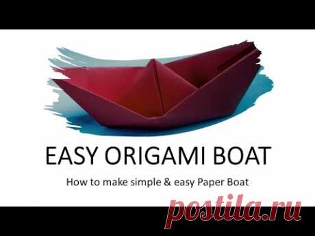 STEP by STEP guide to Origami Boat tutorial   - Easy paper craft tutorial - DIY Paper craft  boat. - YouTube