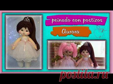COMO HACER PEINADO DE LANA muñeca AURORA   video - 504