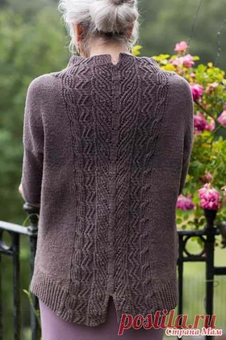 Вязание спицами пуловера с узором на спине Tevara by Paula Pereira - Вяжем вместе он-лайн - Страна Мам