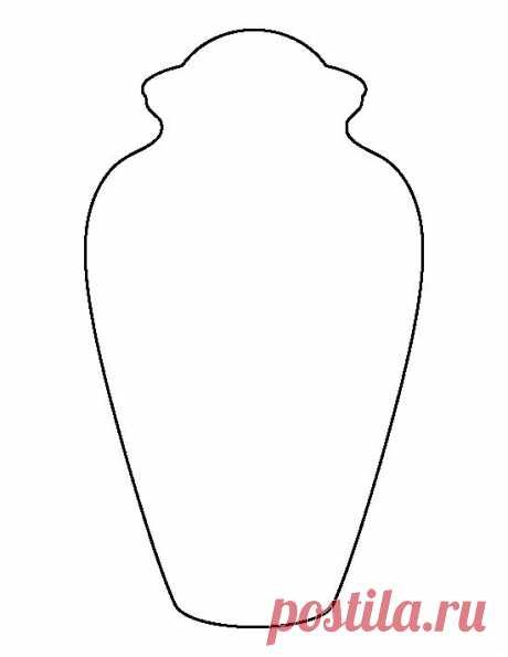 Free printable urn pattern. Cut out the shape and use it for coloring, crafts, stencils, and more.