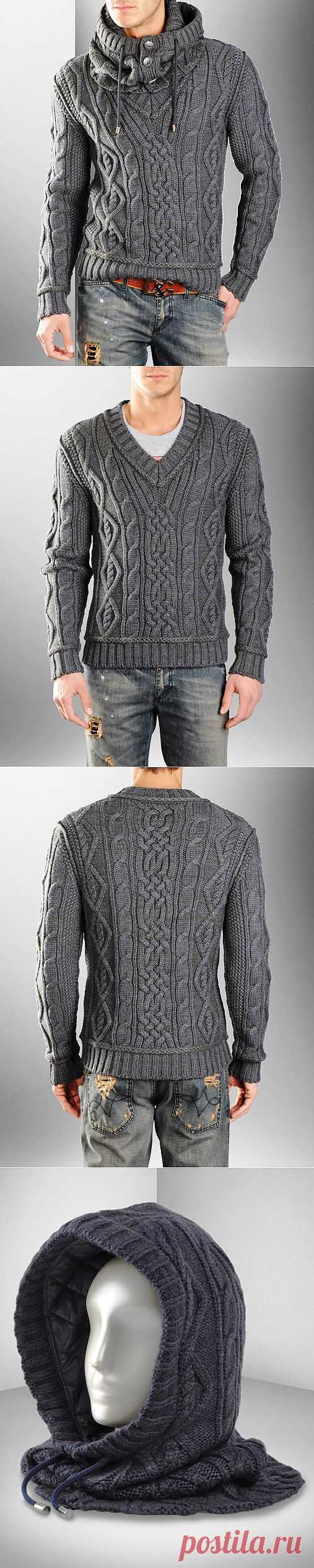 Мужской пуловер со снудом от Dolce&Gabbana.