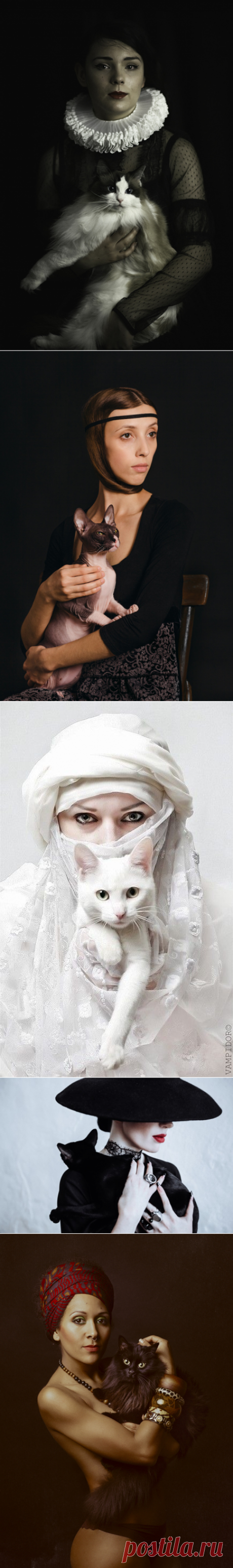 Леди с кошками;)) Портреты, полные шикарности &amp;#8212; Фотоискусство