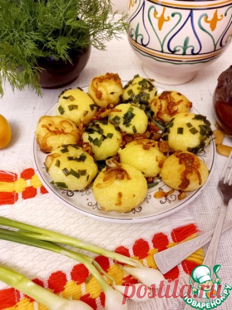 Картофельные клецки со шкварками Кулинарный рецепт