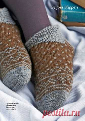 Вязание тапочек Selfoss, The Knitter 68 Вязание тапочек в стиле исландских носков и культового норвежского узора свитера Мариуса. Вам потребуется