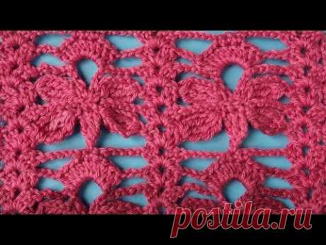 Узор Бабочки Crochet butterfly pattern Вязание крючком узор 51