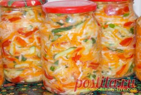 Овощной салат на зиму/Сайт с пошаговыми рецептами с фото для тех кто любит готовить